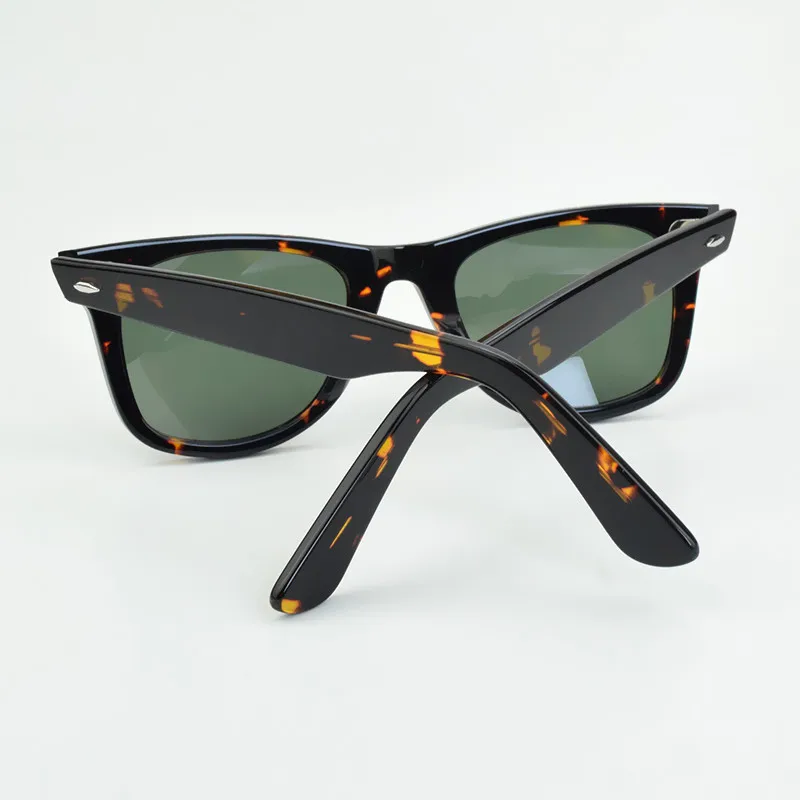 SUN glasses classics Glass lens Acetate sun glasses men Y-2140 Double rivet Design Goggles Elegant Female Square UV sunglass