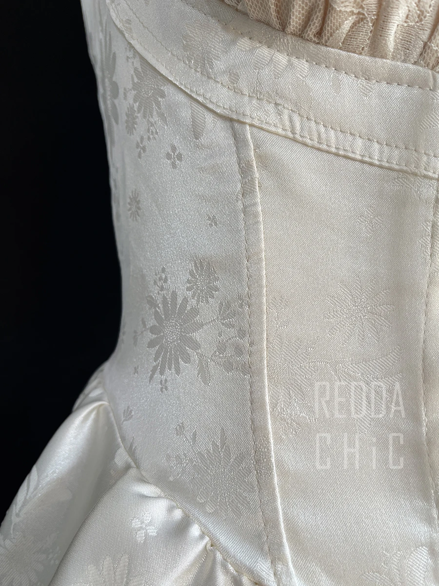 REDDACHiC Medieval Retro Satin Mini Dress & Lace Shorts Coquette Floral Corset Camisole Rompers Date Party Summer Women Clothes