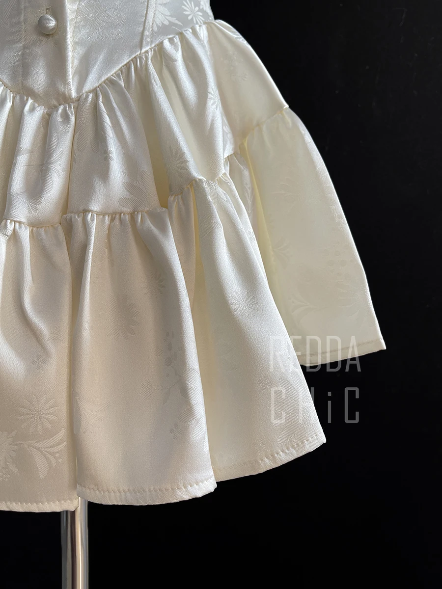 REDDACHiC Medieval Retro Satin Mini Dress & Lace Shorts Coquette Floral Corset Camisole Rompers Date Party Summer Women Clothes