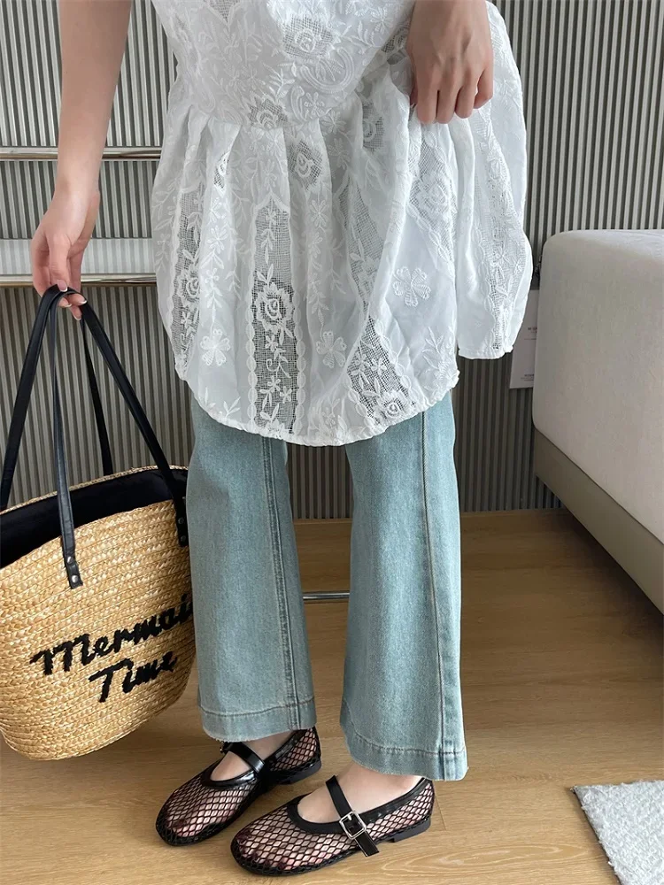 Summer Cosy Mesh Heels Women Flat Shoes Designer Fashion Round Toe Buckle Strap Casual Outdoor Dress Sandals