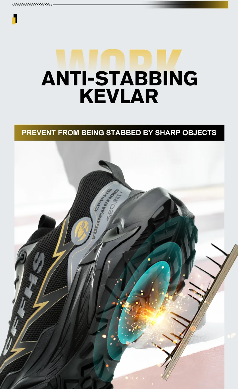 Lightweight Men's Safety Shoes Anti-Smash Work Shoes Anti Puncture Security Protection Shoes Steel Toe Sneakers Men Boots 2026