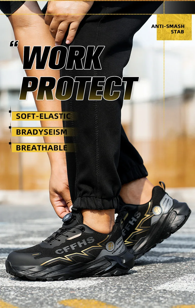 Lightweight Men's Safety Shoes Anti-Smash Work Shoes Anti Puncture Security Protection Shoes Steel Toe Sneakers Men Boots 2026