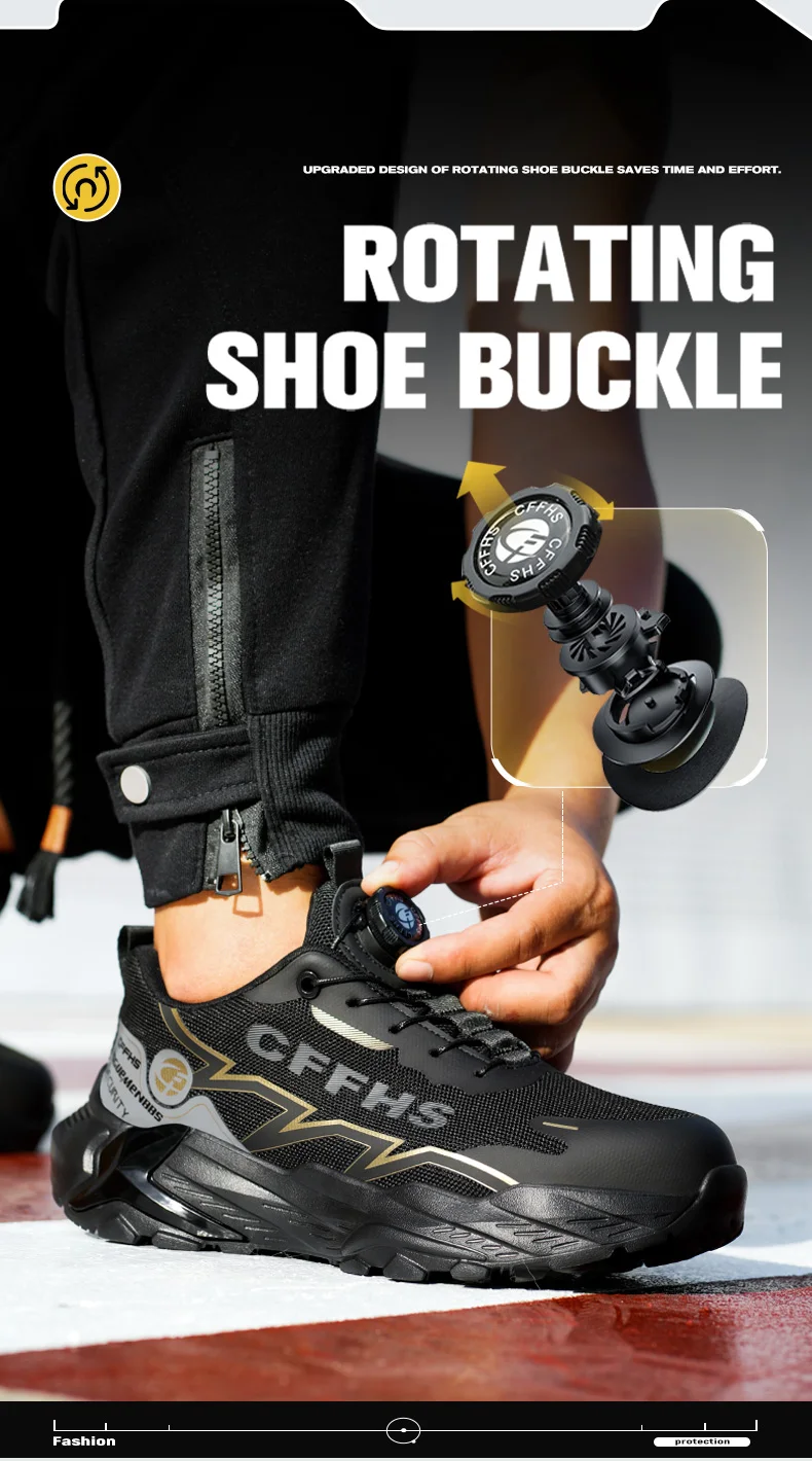 Lightweight Men's Safety Shoes Anti-Smash Work Shoes Anti Puncture Security Protection Shoes Steel Toe Sneakers Men Boots 2026