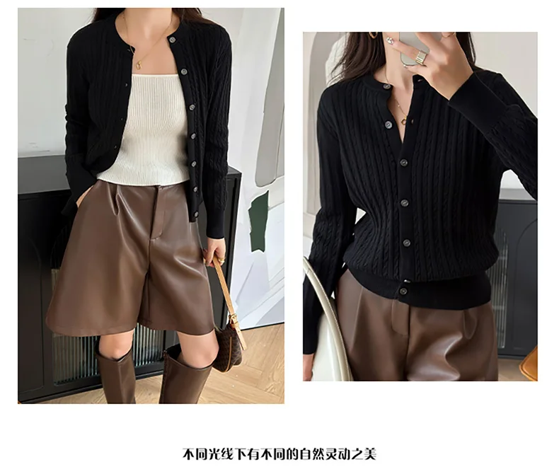 YTFidio 100% Cotton Women O-neck Twisted Flower Solid Cardigan Luxury Designer Clothing Woman Pullover Female Tops 392