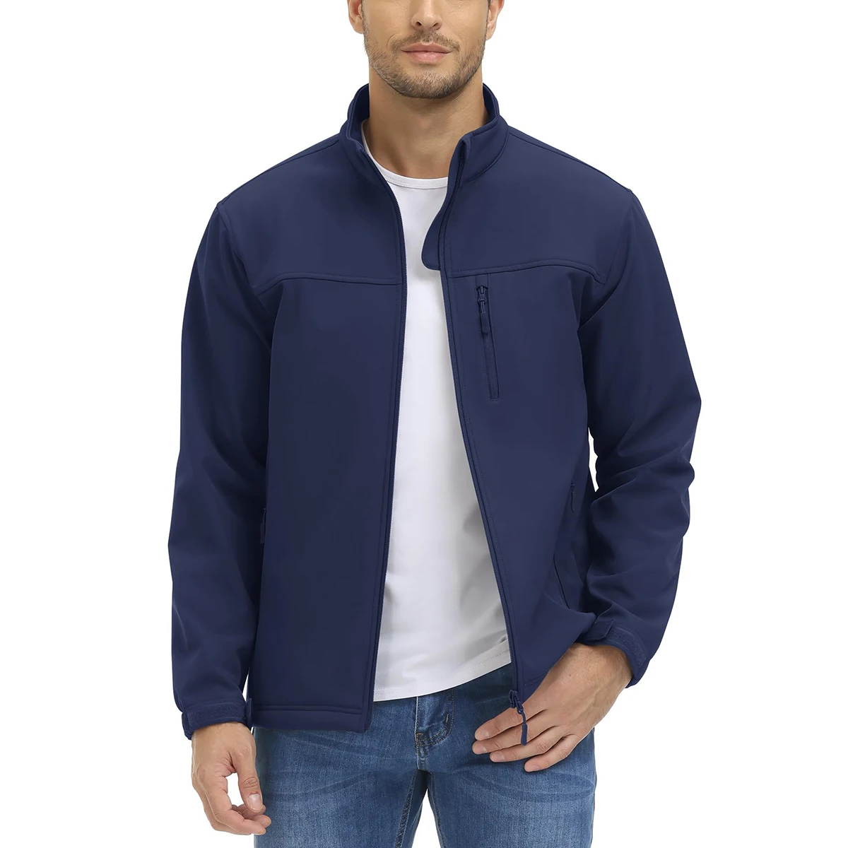 TACVASEN Men's Waterproof Outdoor Hiking Jacket Full Zip Windproof Fleece Lining Warm Fall Winter Work Casual Jackets