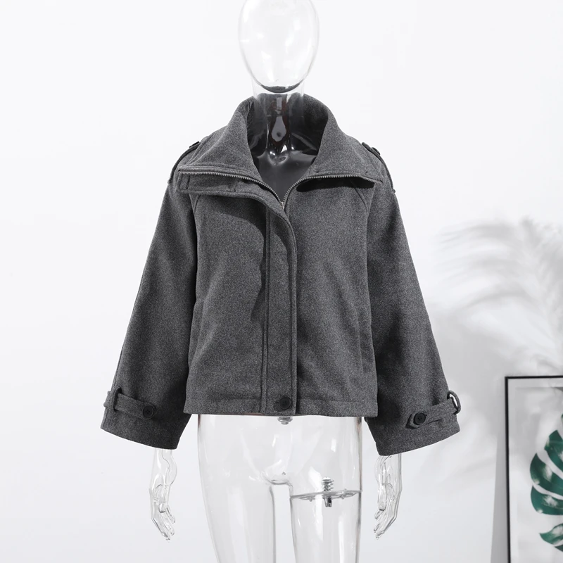 Fashion Oversize Lapel Suit Jacket Women Casual Single Button Pockets Female Coat 2025 Summer New Half Sleeve Jackets Streetwear