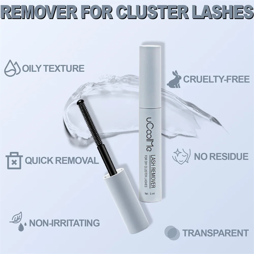 uCoolMe Lashes Short Fairy Venus Flora 8-14mm Lashes Cluster with Lash Glue Tweezers DIY Long Lasting Waterproof Lash Extension