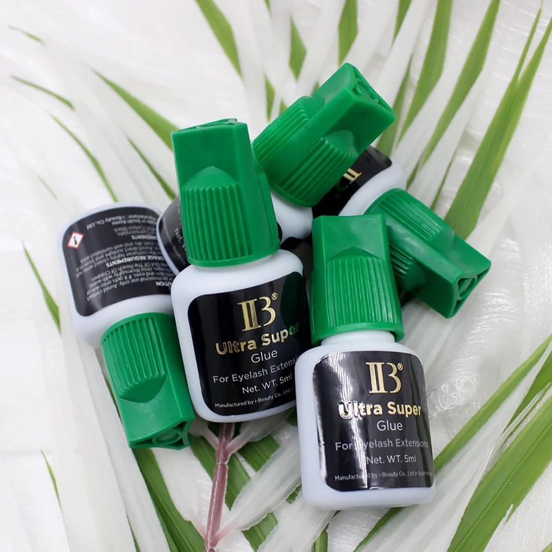IBeauty Ultra Super IB Glue for Eyelash Extensions 5ml IB Green Cap False Lash Adhesive Makeup Tools Korea Supplies Cola