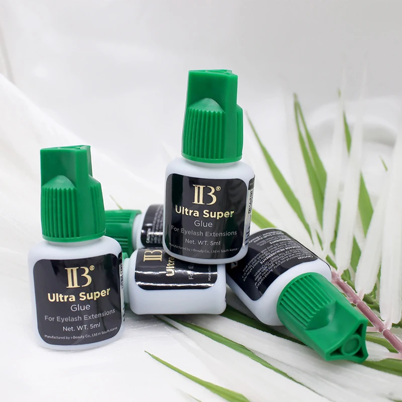 IBeauty Ultra Super IB Glue for Eyelash Extensions 5ml IB Green Cap False Lash Adhesive Makeup Tools Korea Supplies Cola