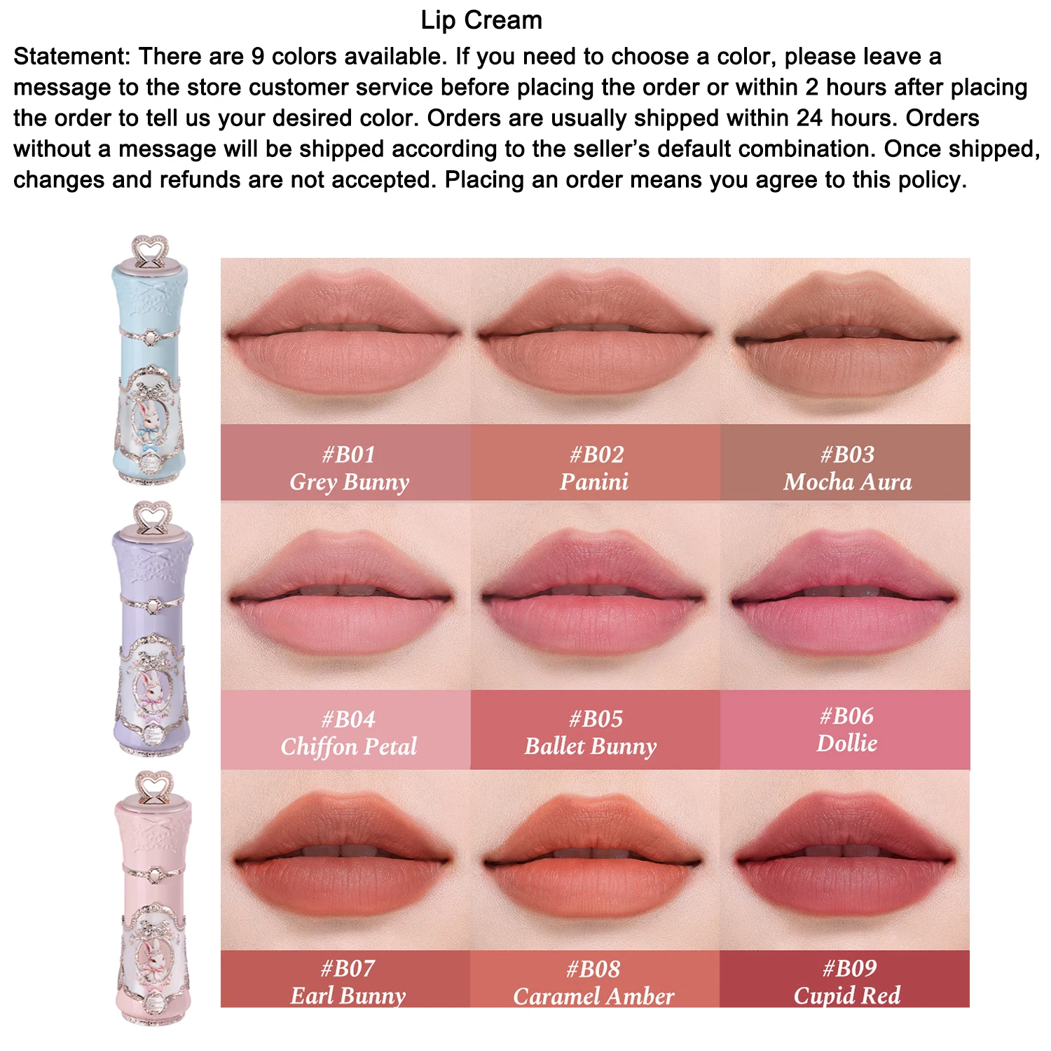 Flower Knows Bunny Garden Makeup Set - Vegan Cruelty-Free Cosmetics Box with Blush Eyeshadow Lip Gloss High-Quality Gift Set
