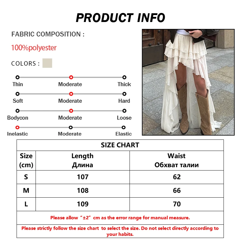 TTQV Casual Apricot Loose Skirts For Women Fashion High Waisted Pleated Skirts Elegant Thin Floor-Length Skirt Female Clothing