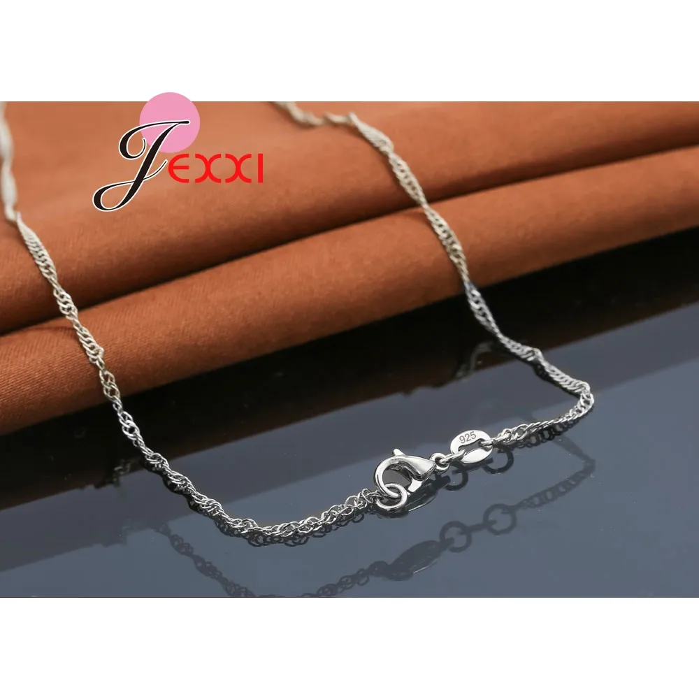 Shinning Flower Colorful CZ Crystal Pendant Jewelry Sets 925 Sterling Silver Pendant Necklace + Dangle/Hoop Earring Sets
