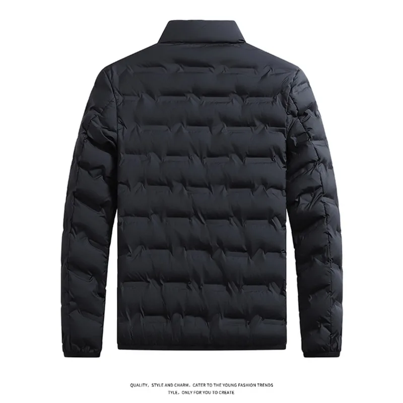 LEOSOXS-Men's outerwear made of graphene material, warm and casual, lightweight stand up collar, winter casual warm top