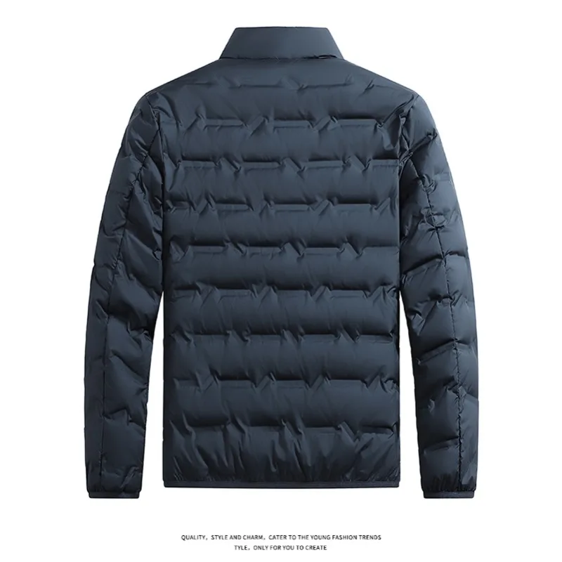 LEOSOXS-Men's outerwear made of graphene material, warm and casual, lightweight stand up collar, winter casual warm top