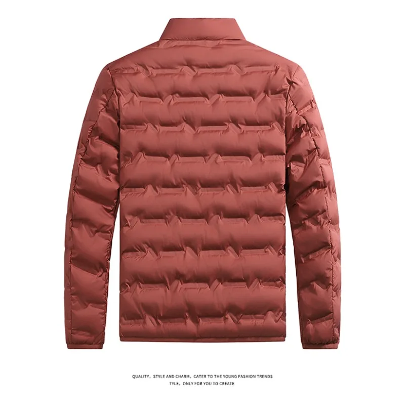 LEOSOXS-Men's outerwear made of graphene material, warm and casual, lightweight stand up collar, winter casual warm top