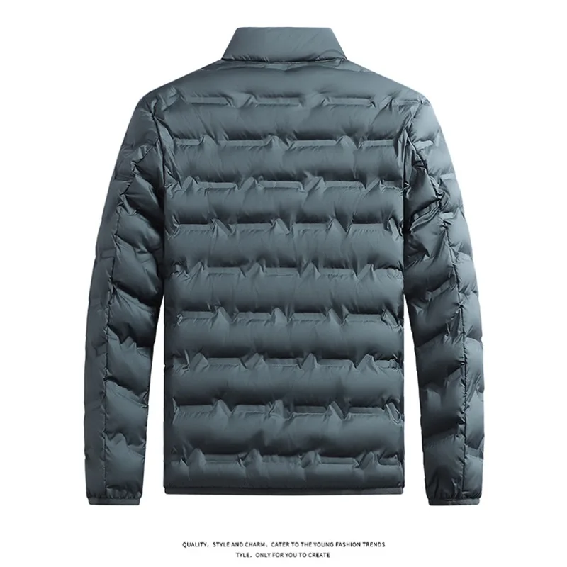 LEOSOXS-Men's outerwear made of graphene material, warm and casual, lightweight stand up collar, winter casual warm top