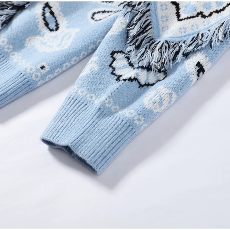 Knitted Jacquard Cardigans 2026 Autumn New Female Casual Stand Collar Full Sleeve Sweater Coats Women's Loose Printing Knitwear