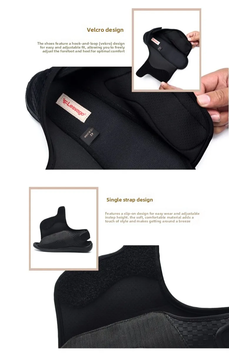 Women Men Diabetic Slippers Extra Wide Diabetic Shoes Adjustable Closure Sandals for Swollen Feet for Indoor