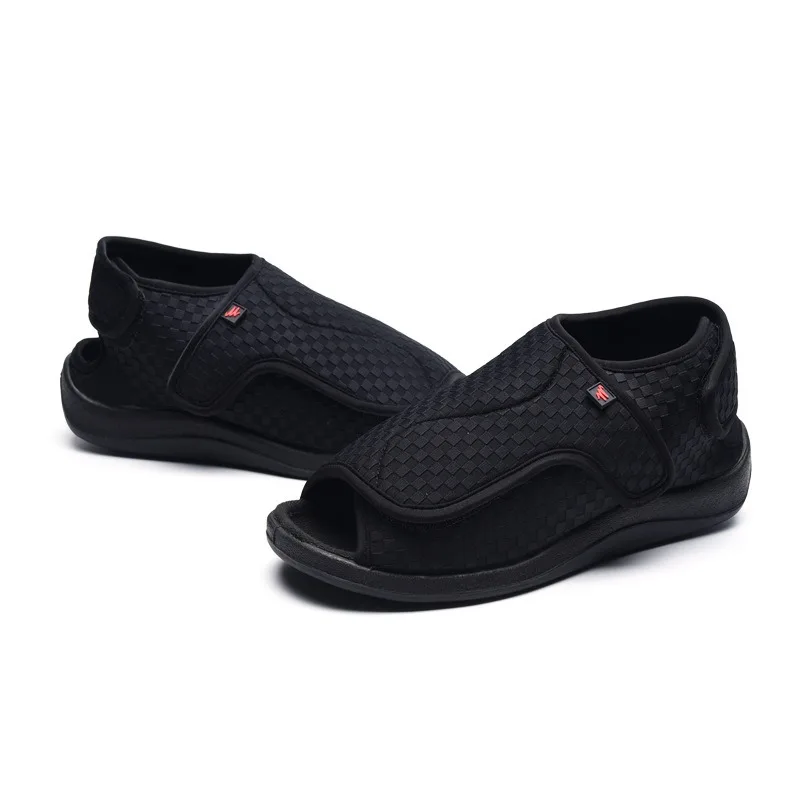 Women Men Diabetic Slippers Extra Wide Diabetic Shoes Adjustable Closure Sandals for Swollen Feet for Indoor