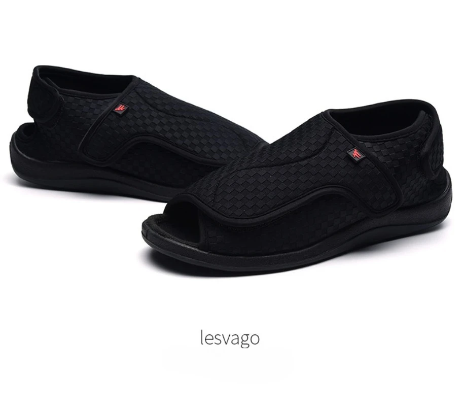 Women Men Diabetic Slippers Extra Wide Diabetic Shoes Adjustable Closure Sandals for Swollen Feet for Indoor