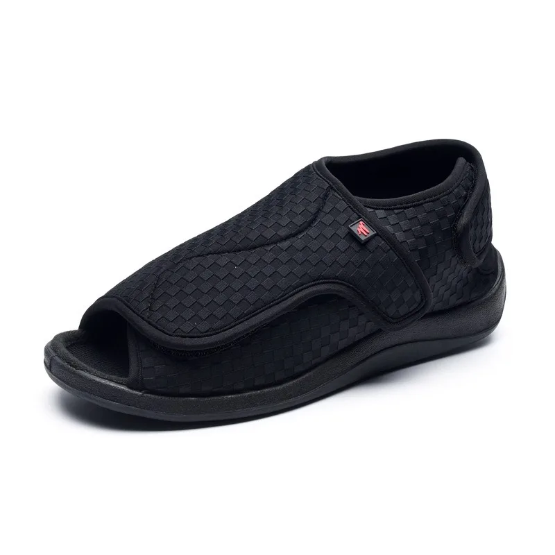 Women Men Diabetic Slippers Extra Wide Diabetic Shoes Adjustable Closure Sandals for Swollen Feet for Indoor