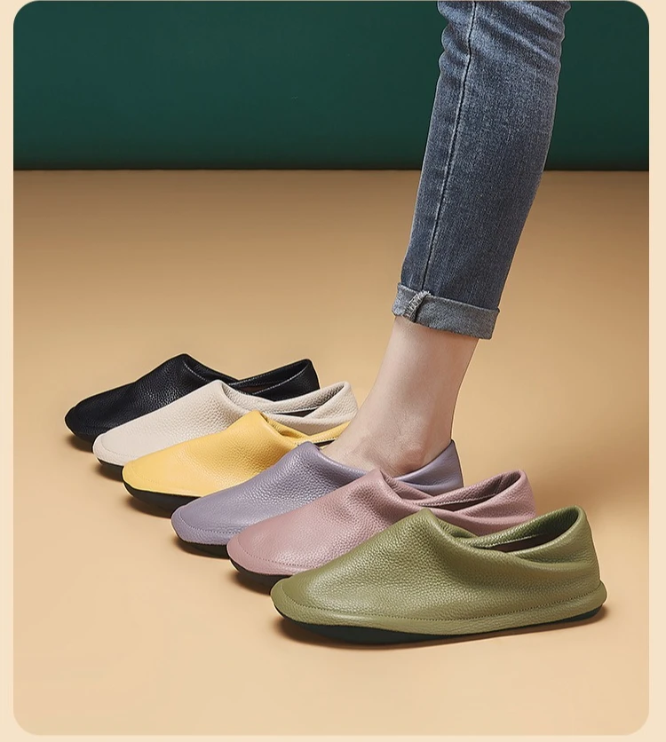 Women's Leather Shoes, Top-grade Cowhide,2026new Style, Flat Shoes, Women's Mother's Shoes Women Work Shoes Comfortable for Work