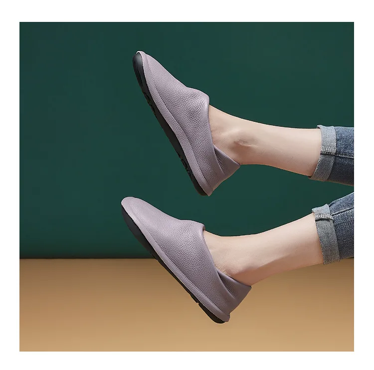 Women's Leather Shoes, Top-grade Cowhide,2026new Style, Flat Shoes, Women's Mother's Shoes Women Work Shoes Comfortable for Work