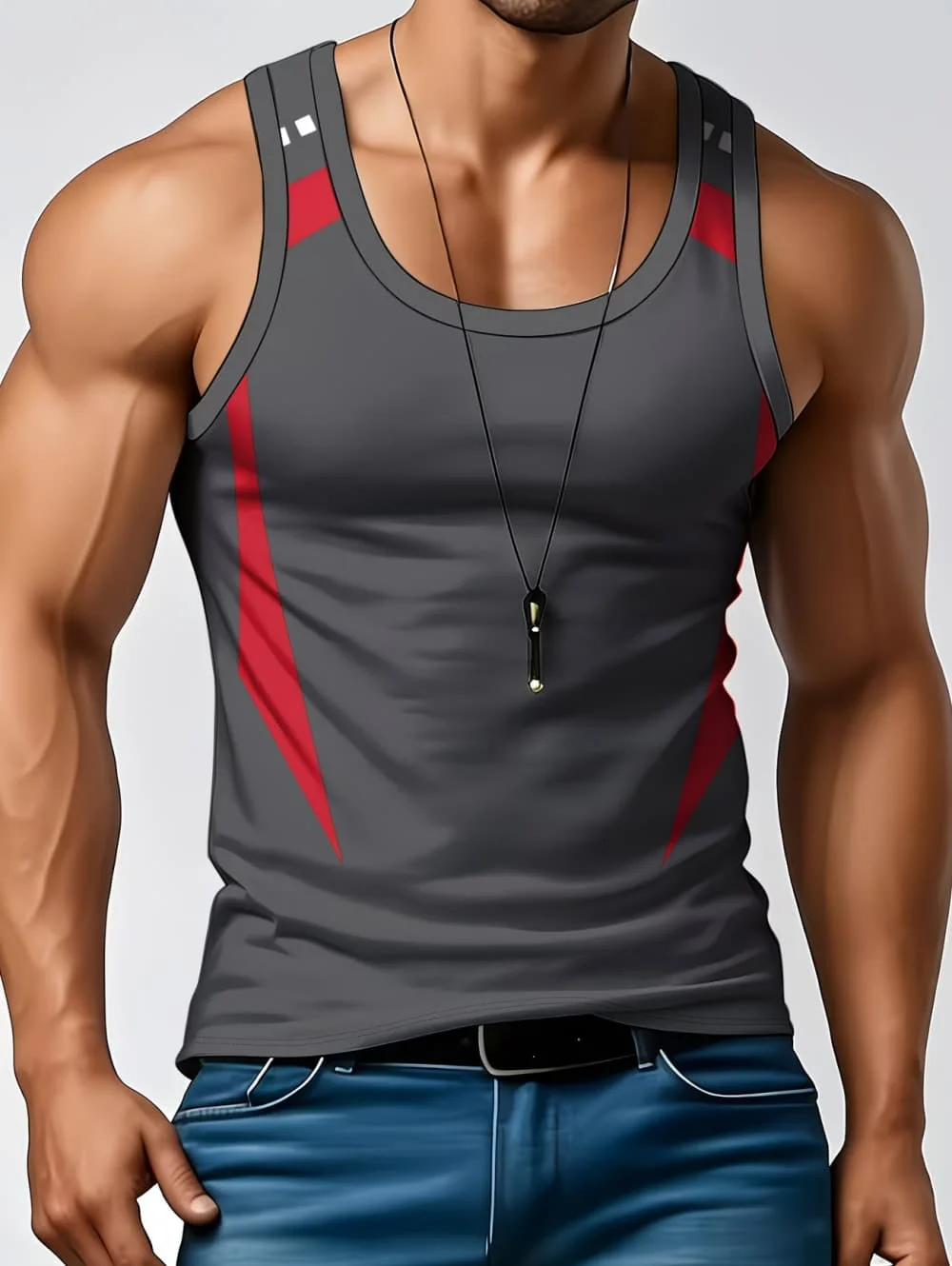 Stripe Plaid 3D Printed Tank Tops 2026 New Fashion Men's Tops Tees Sleeveless Fitness Vest Men Harajuku Streetwear GYM T-shirt
