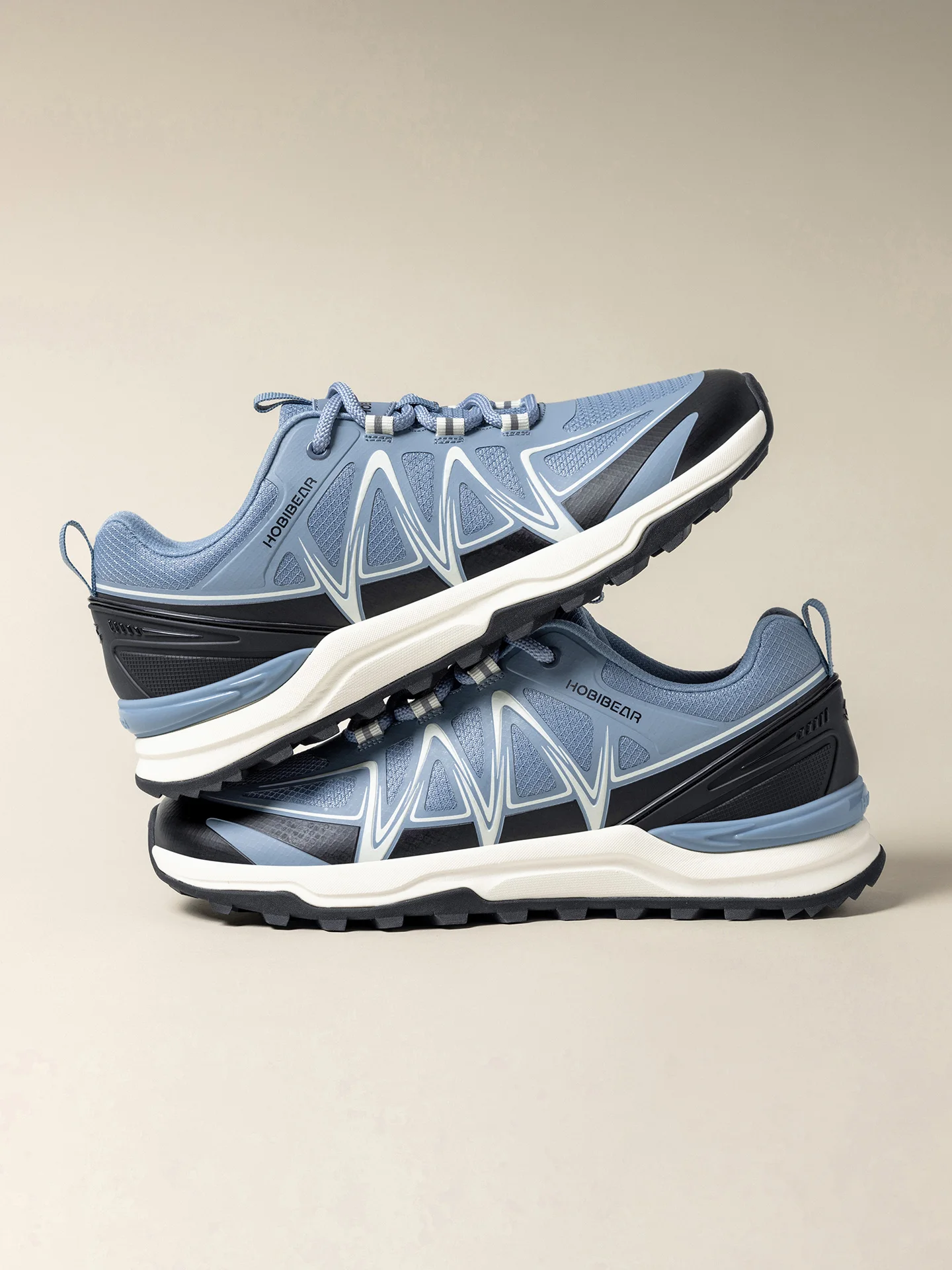 HOBIBEAR Unisex Wide Width Hiking Sneakers Outdoor Trail Running Shoes Artificial Leather Non Slip Lace-Up Walking Sneaker
