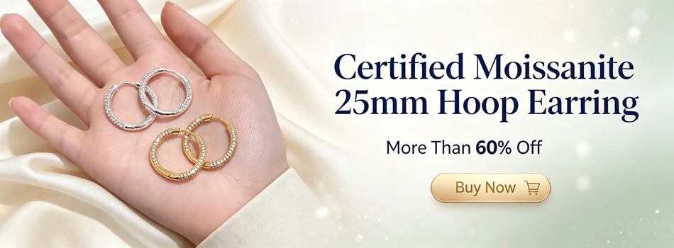 Lnngy Certified 6.5MM/8MM Moissanite Stud Earring 14K Gold Filled Solitaire Earrings for Women Romantic Dazzling Jewelry Gift