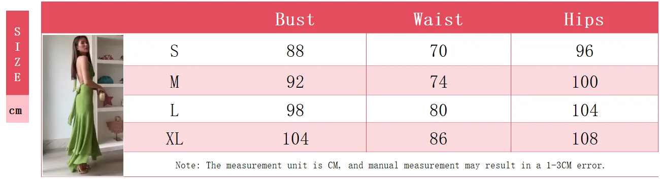 Elegant Women's Halter Long Dress Casual Hollow Out Backless Ruffles Maxi Dresses Evening Wedding Guest Party Summer New Prom
