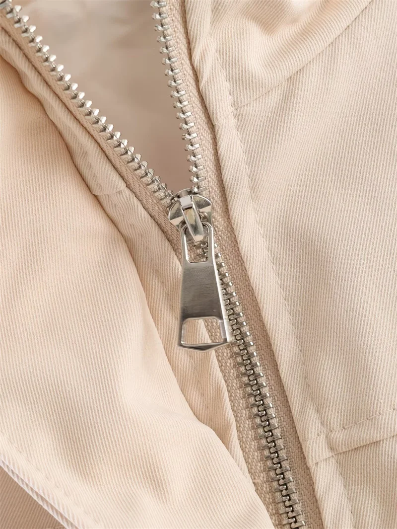 Women's Jacket 2026 New Fashion Long-Sleeve Drawstring Waist Stand-Collar Jacket Casual Chic Personality Autumn Ladies Coat
