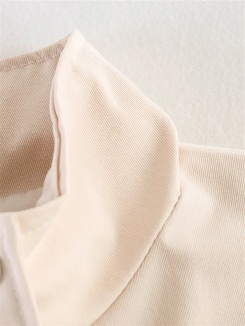 Women's Jacket 2026 New Fashion Long-Sleeve Drawstring Waist Stand-Collar Jacket Casual Chic Personality Autumn Ladies Coat