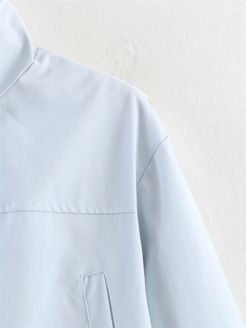 Women's Jacket 2026 New Fashion Long-Sleeve Drawstring Waist Stand-Collar Jacket Casual Chic Personality Autumn Ladies Coat