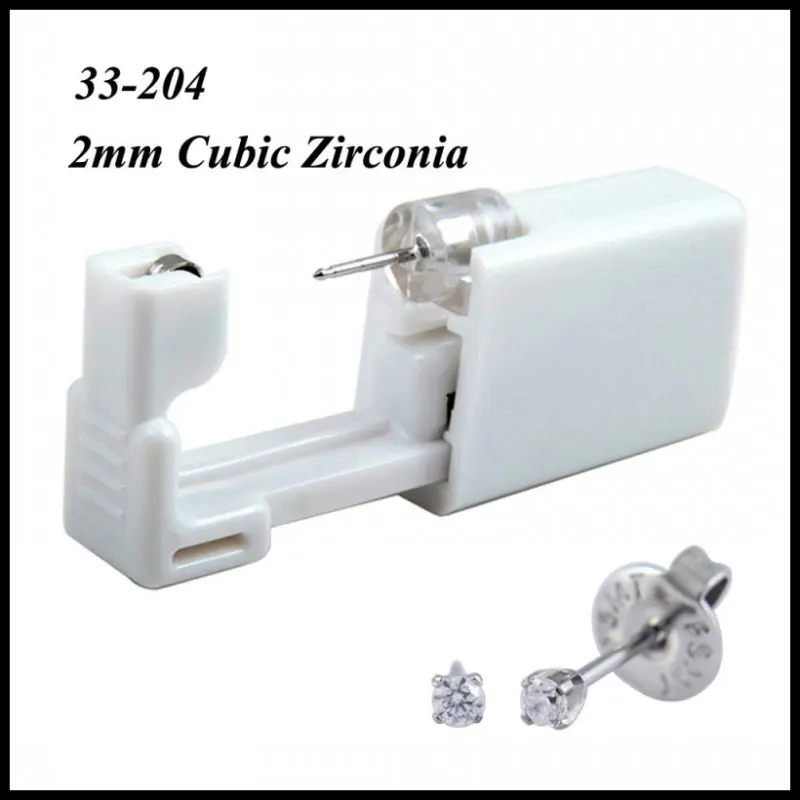 24pcs 316L Stainless Steel Disposable Safe No Pain Ear Nose Piercing Kit Sterile Ear Studs Piercing Gun Tool Piercer Jewelry