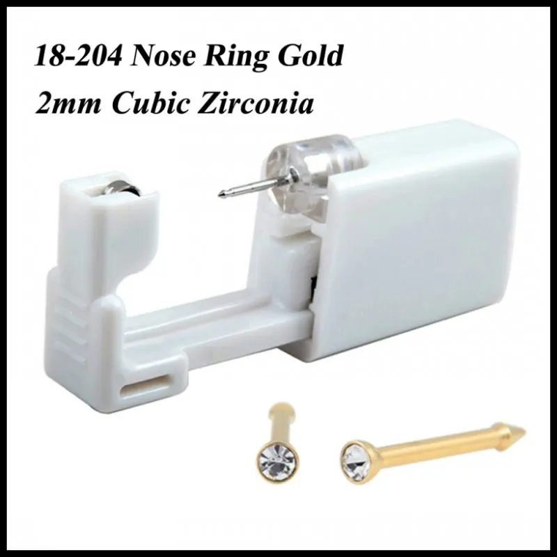 24pcs 316L Stainless Steel Disposable Safe No Pain Ear Nose Piercing Kit Sterile Ear Studs Piercing Gun Tool Piercer Jewelry