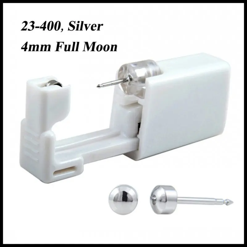 24pcs 316L Stainless Steel Disposable Safe No Pain Ear Nose Piercing Kit Sterile Ear Studs Piercing Gun Tool Piercer Jewelry