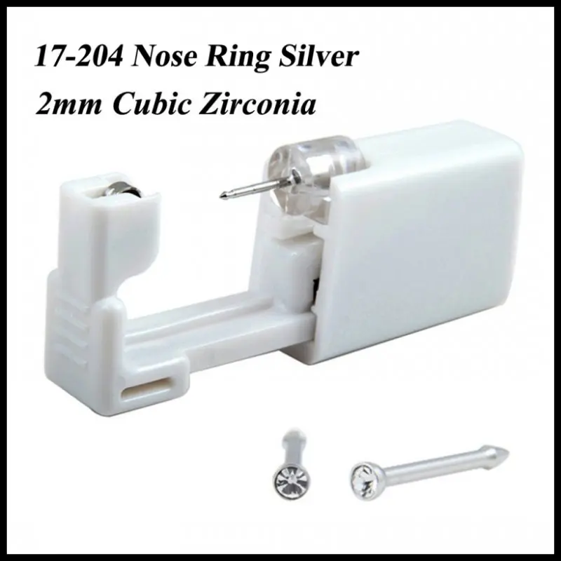 24pcs 316L Stainless Steel Disposable Safe No Pain Ear Nose Piercing Kit Sterile Ear Studs Piercing Gun Tool Piercer Jewelry