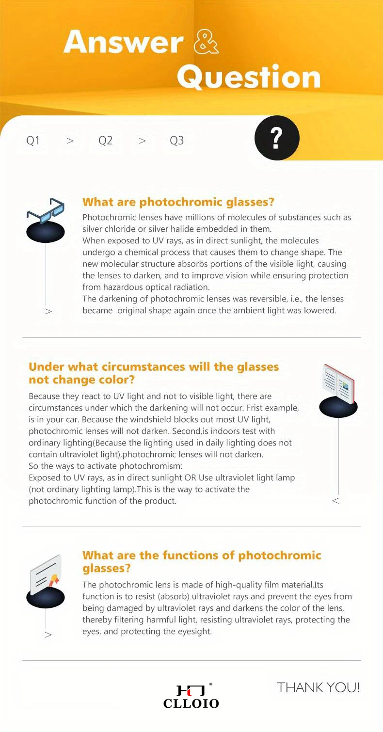 CLLOIO Photochromic Sunglasses Men Polarized Driving Chameleon Glasses Rimless Night Vision Outdoor Sport Travel Fishing Goggle