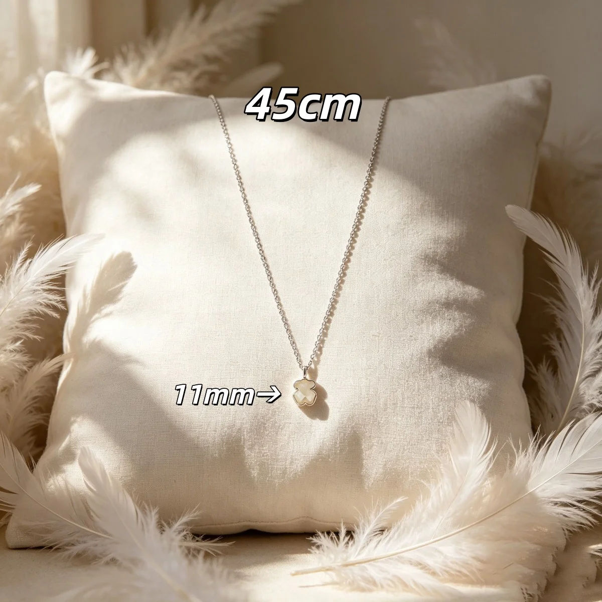 Dainty Bear Charm Necklace Stylish Worn Accessory Suitable For Dating Party Nice Birthday Gift For Ladies