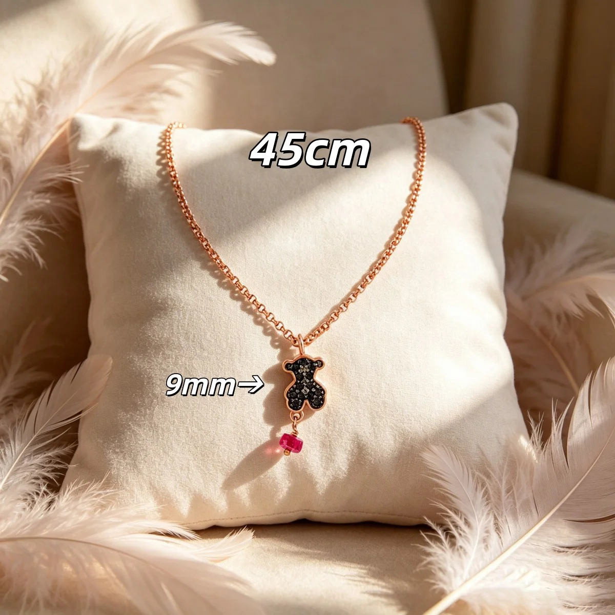 Dainty Bear Charm Necklace Stylish Worn Accessory Suitable For Dating Party Nice Birthday Gift For Ladies