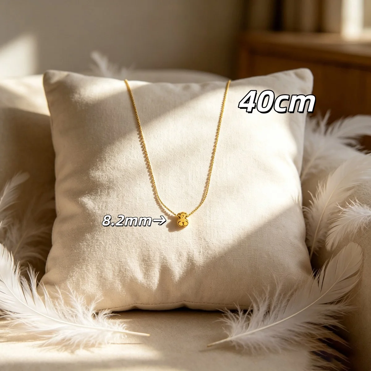 Dainty Bear Charm Necklace Stylish Worn Accessory Suitable For Dating Party Nice Birthday Gift For Ladies