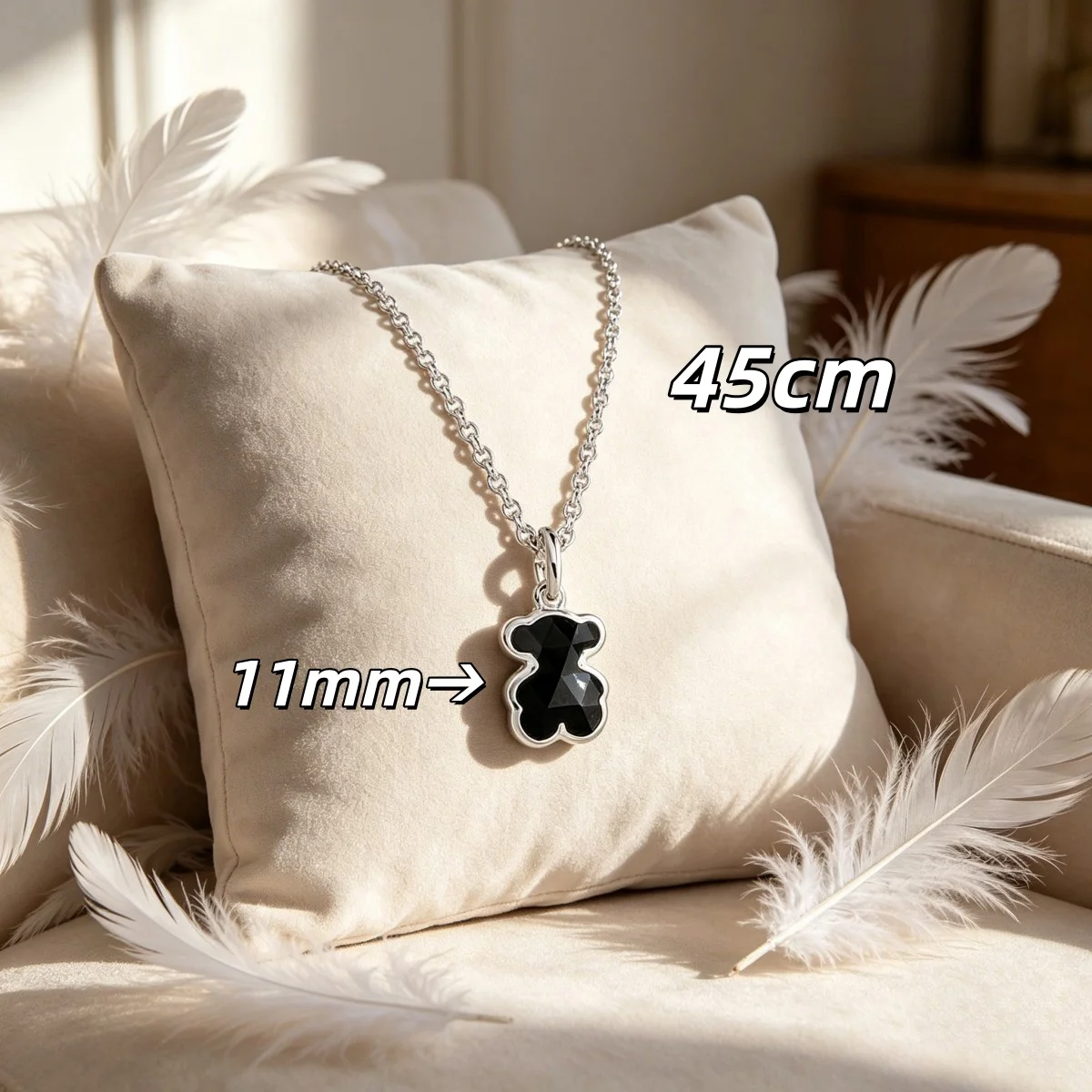 Dainty Bear Charm Necklace Stylish Worn Accessory Suitable For Dating Party Nice Birthday Gift For Ladies
