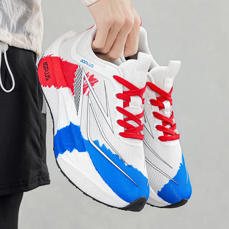 Men Casual Sneakers Breathable Mesh Soft Sole Sports Shoes Lightweight Non Slip Daily Street Walking Outdoor Athletic Footwear