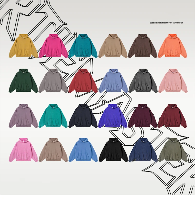 ZODF Vintage Autumn Batik Washed Hooded Hoodies For Men Unisex Distressed 380gsm Cotton Solid Pullovers Outfits HY1288