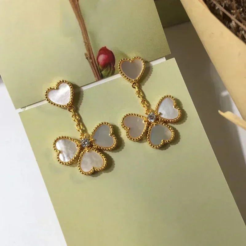 ES 2025 Hot Brand FashionParty Jewelry For Women Gold Color Red Heart Rings Earrings Jewelry Heart Flower Jewelry Set