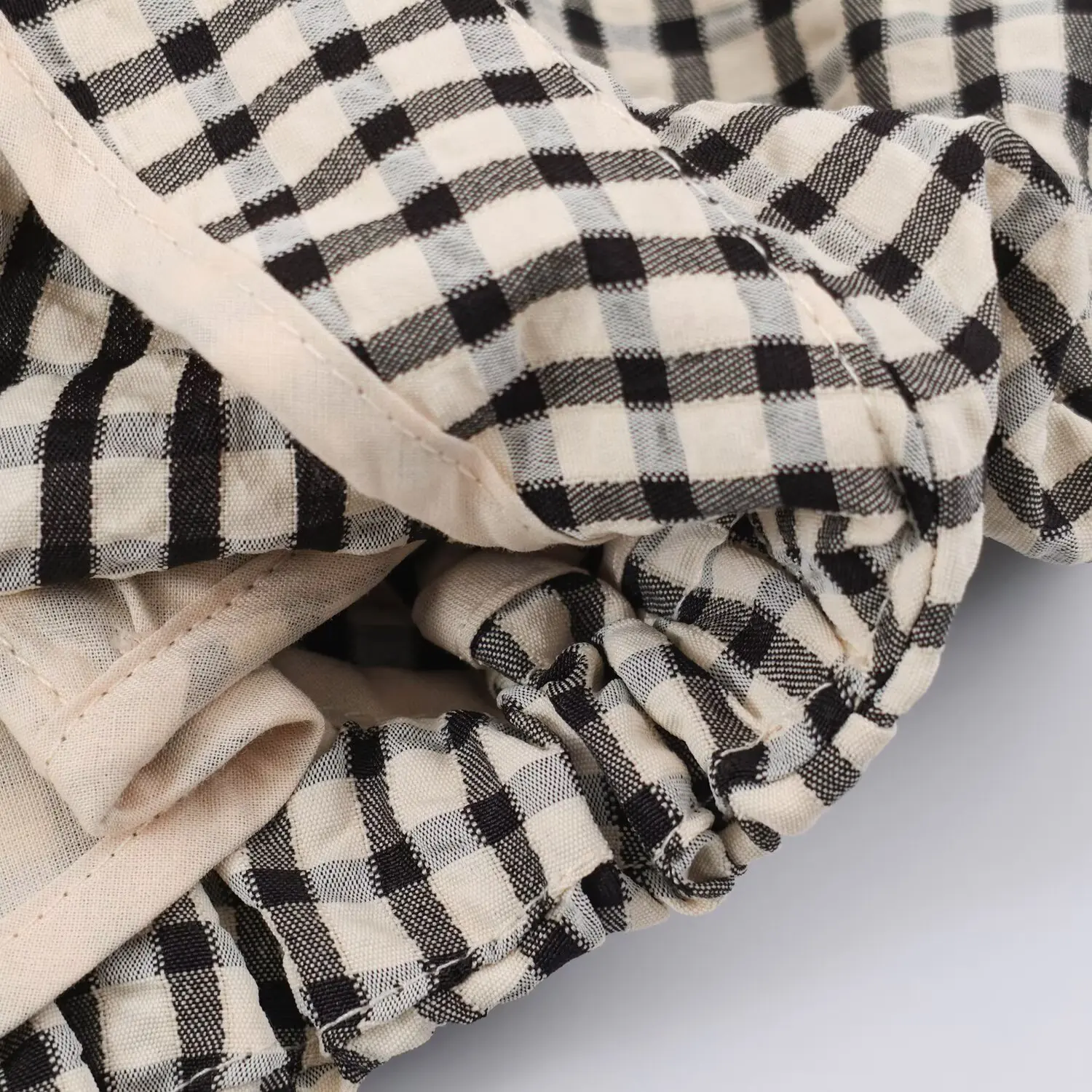 BSAY 2026 Minimalist Women Cropped Gingham Jacket Stand Collar Full Zip Pocket Long Sleeve Loose Vintage Plaid Daily Outer Top
