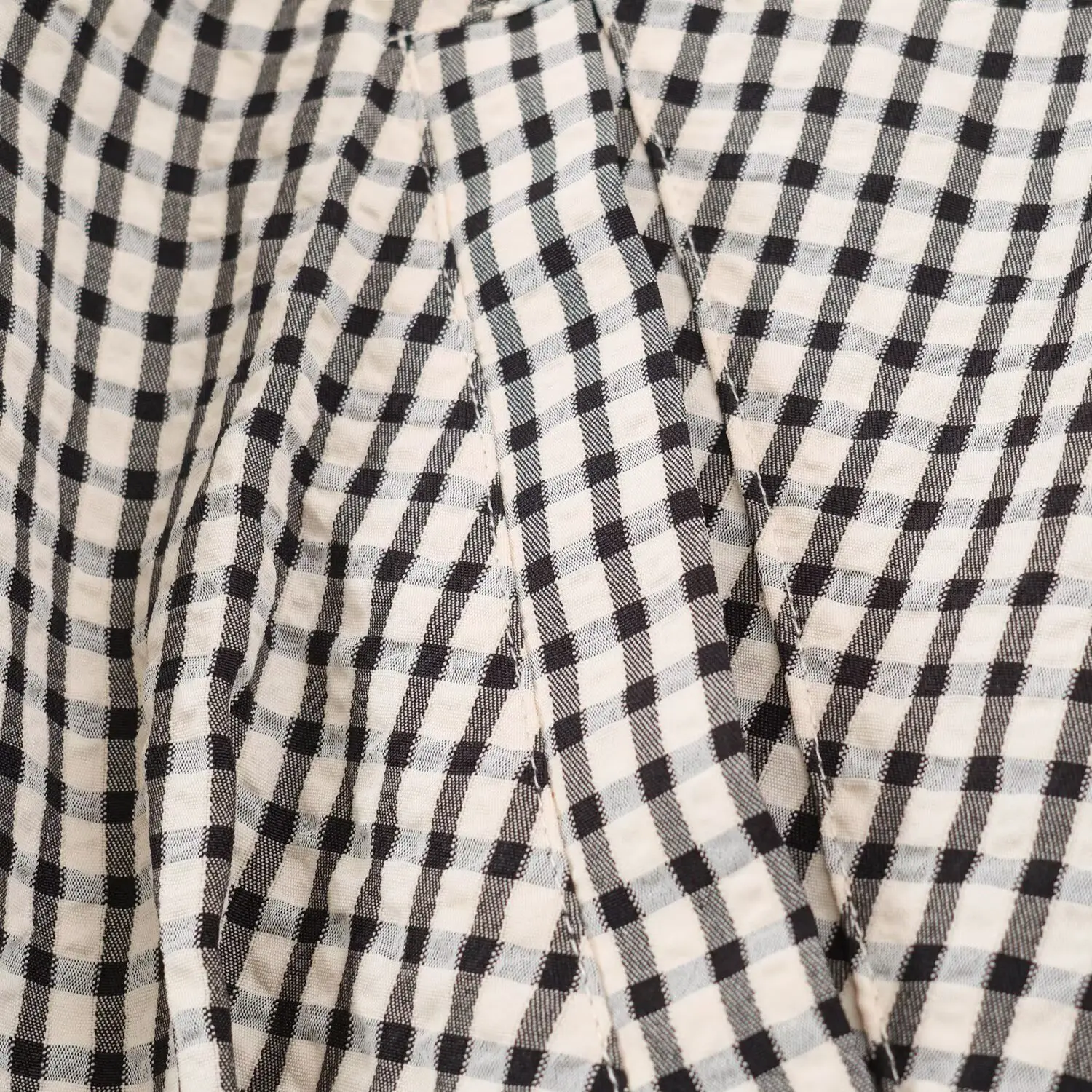 BSAY 2026 Minimalist Women Cropped Gingham Jacket Stand Collar Full Zip Pocket Long Sleeve Loose Vintage Plaid Daily Outer Top