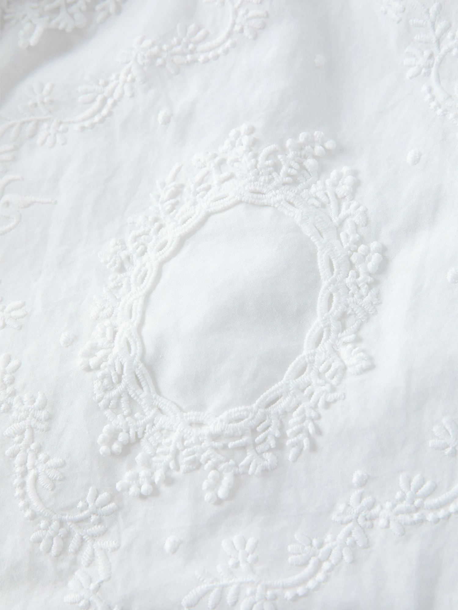 FSLE【Premium Series】Women Vintage Maximalist Embroidered White Blouse Skirt Set Romantic Ruffle Sleeve Shirt Heritage Chic Style