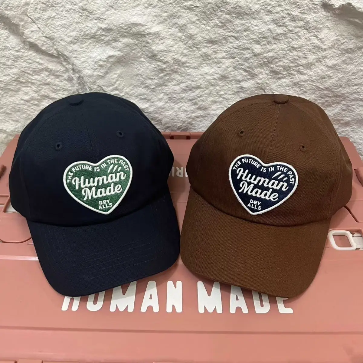 Human Made 2026 New Applique Heart Embroidery Vintage Japanese Curved Brim Baseball Cap Ins Couples Unisex Fashion Peaked Hat